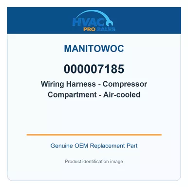 Manitowoc 000007185 Genuine OEM Wiring Harness - Compressor Compartment - Air-cooled