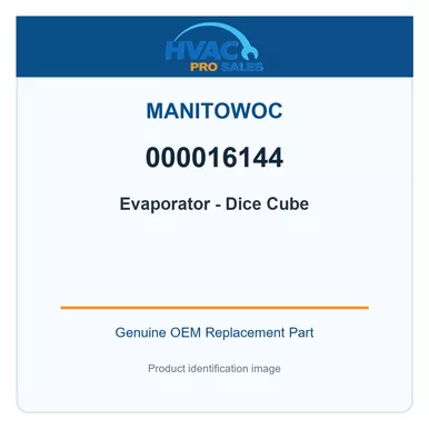 Manitowoc 000016144 Genuine OEM Evaporator - Dice Cube