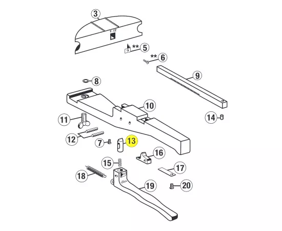 Mastercool 70070-13 - Catch Bolt for Mastercool 70070 Bender