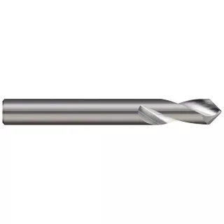 Micro 100 Solid Carbide Spotting & Centering Drill, 82° Angle, 3/8" Drill Diameter, 1" Flute Length, 3/8" Shank Diameter, 2-1/2" Overall Length - SPD-375-082