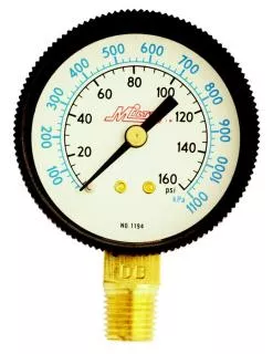 Milton Gauge 1/4" NPT, 0-60 PSI- Bottom Mount