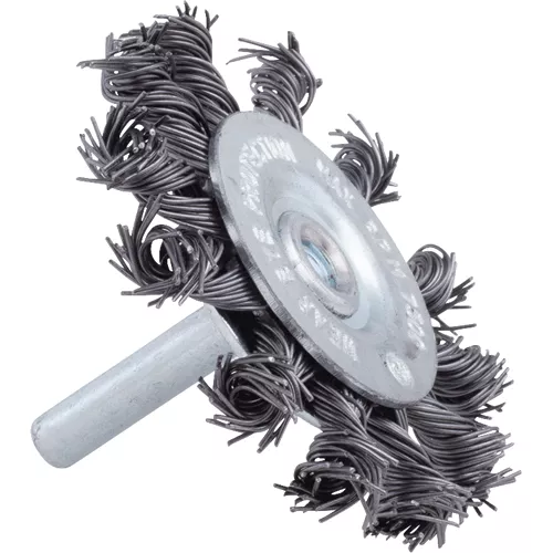 Mini Knotted Wire Brush – 2" x 1/4" Shank – .020 Wire