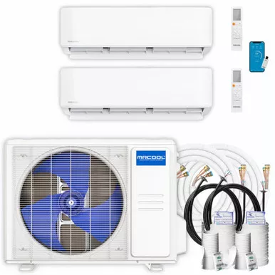 MRCOOL DIY 5th Gen 2-Zone Multi-Zone System | 4 27HP230D | 6K+18K BTU | 25ft Line Sets | WiFi Ready