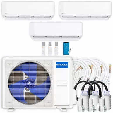 MRCOOL DIY 5th Gen 3-Zone Multi-Zone System | 5 36HP230D | 9K+9K+9K BTU | 16ft Line Sets | WiFi Ready