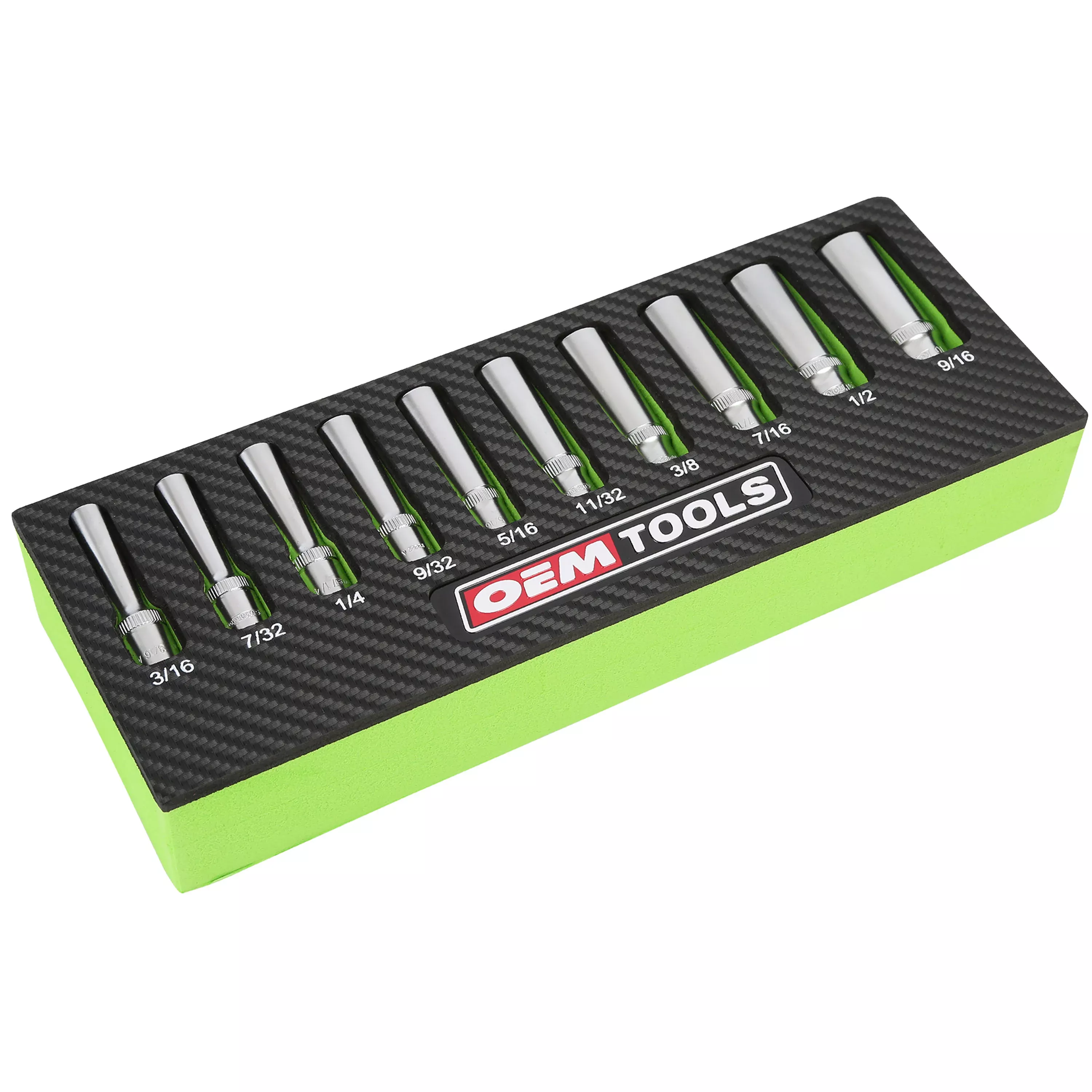 OEMTOOLS 23985 10 Piece 1/4" Drive Deep Socket Set (SAE)