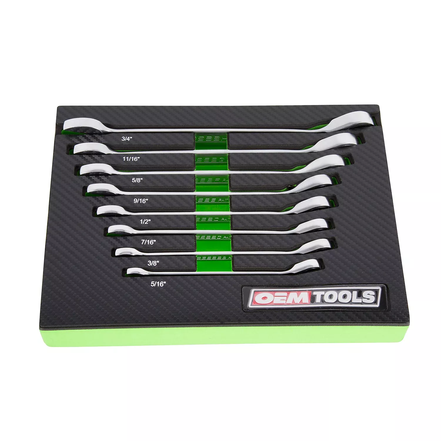 OEMTOOLS 23989 8 Piece RingStop Reversible Ratcheting Wrench Set (SAE)
