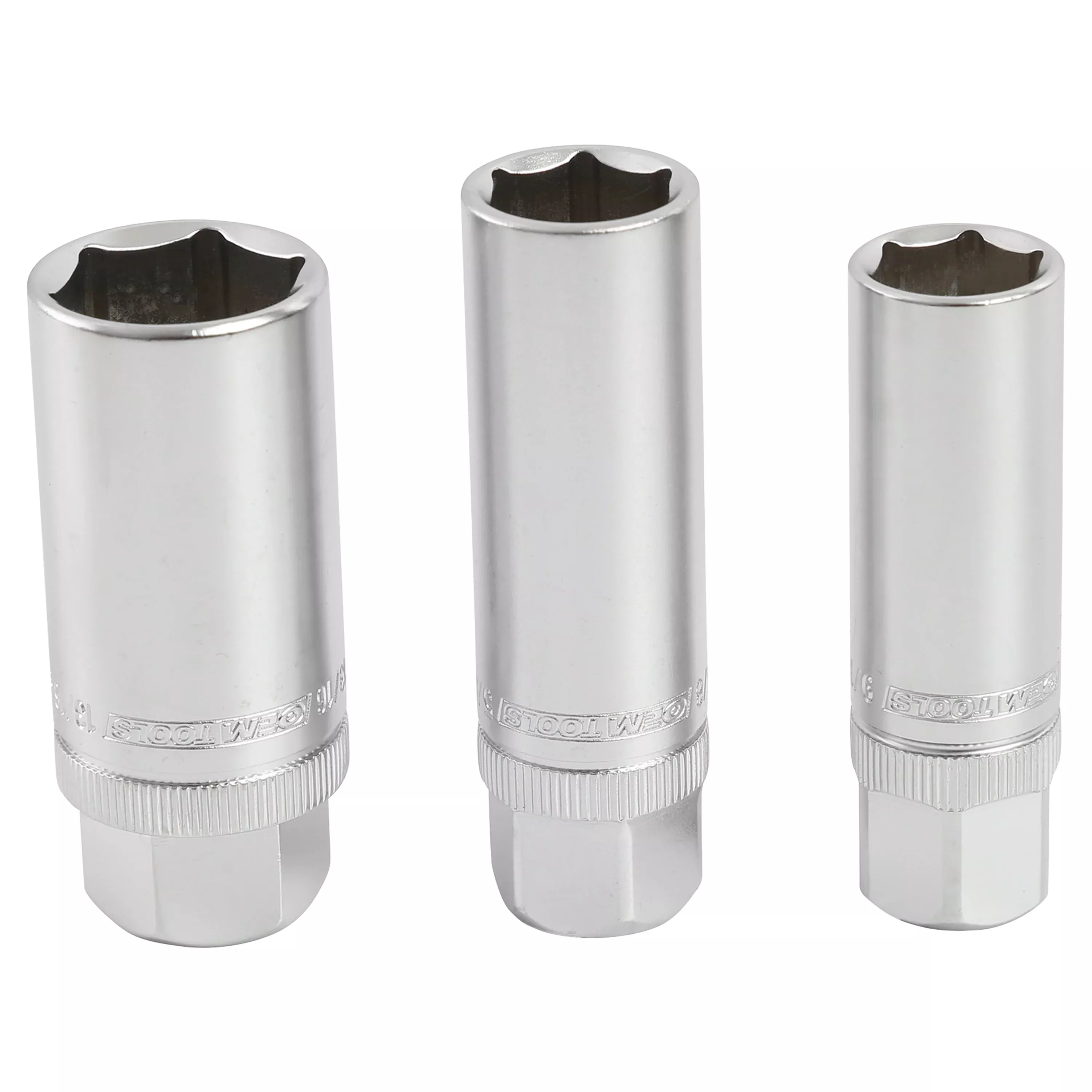 OEMTOOLS 3/8" Drive 6 Pt. Magnetic Spark Plug 3 Piece Socket Set 5/8", 9/16", 13/16"
