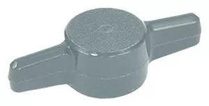 Press Fit Thumb Screw Knobs, Gray Tee Knobs 100 Piece Set, M8 Screw Size, 38mm Head Dia - 99-839-3