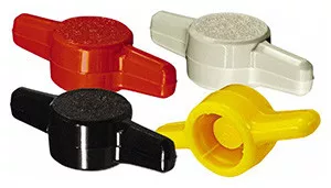 Press Fit Thumb Screw Knobs, Yellow Tee Knobs 100 Piece Set, 5/16" Screw Size, 1-1/2" Head Dia - 99-525-8