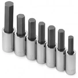 SK Tools 41227 Hex Bit Socket Set, 1/2" drive, 7-pack fractional