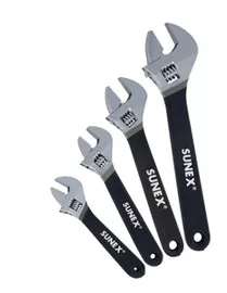 SU9618A 4 Piece Adjustable Wrench Set 6" 8" 10" 12" 12")