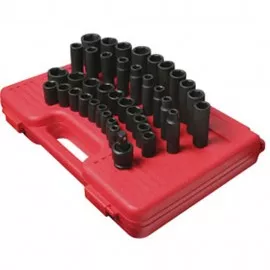 Sunex 2669 Standard/Deep Metric Set, 1/2" Drive, 39-pack