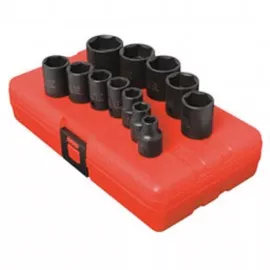 Sunex 3360 Standard Fractional Set, 3/8" drive, 6-point, 12-pack