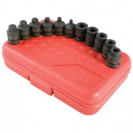 Sunex 3841 Pipe Plug Socket, 3/8" drive, 11-pack