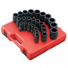 Sunex 4693 Metric Socket Set, 3/4" drive, 26-pack
