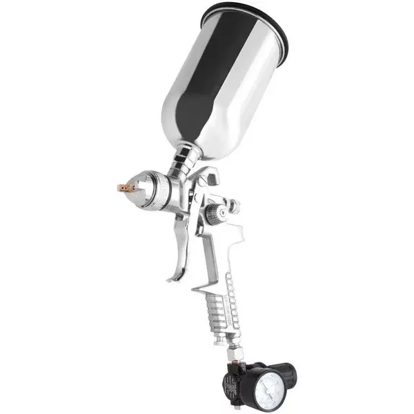 Sunex HVLP Gravity Feed Spray Gun w/1.4 mm Needle, Nozzle, and Cap set