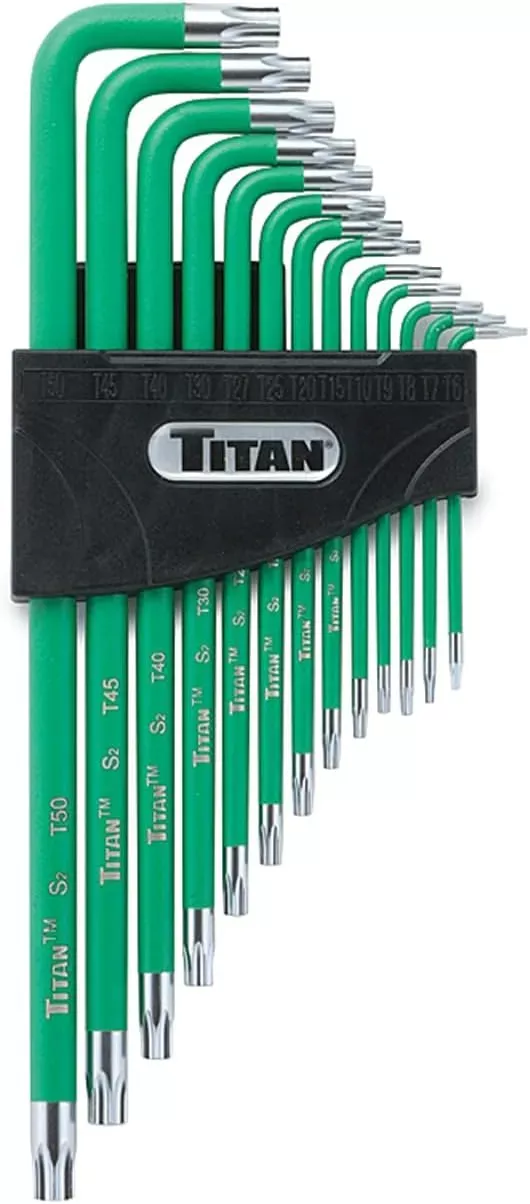 Titan 12715 13-Piece Tamper-Res Star Long Key Set
