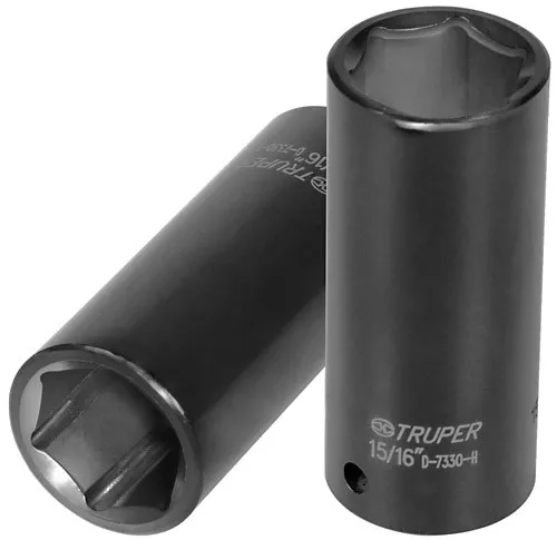 Truper 6-Point Deep Impact Sockets, SAE , 3/4" Long 6-pt Impact Socket 1/2"drive