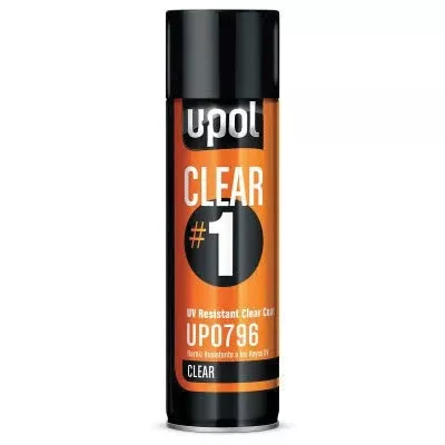 U-POL 0796 UV Resistant Clear Coat 450 mL High Gloss Aerosol
