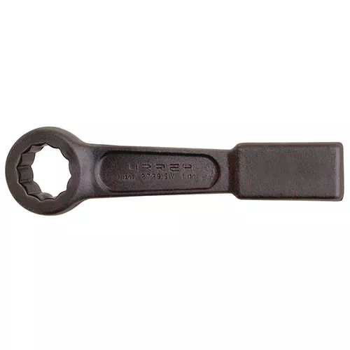 URREA 12-Point Striking Wrench - 90 mm Black Flat Strike Wrench with Straight Pa