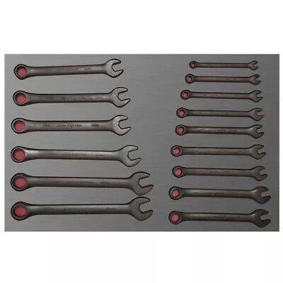 URREA 15 pc COMBINATION WRENCH SETS WITH LAMINATED PLASTIC COVER #CH306L