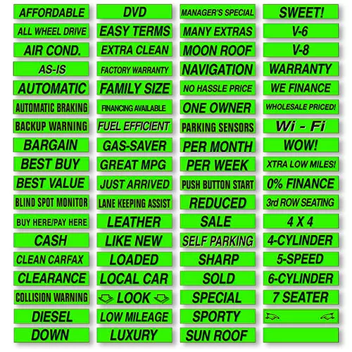 Windshield Slogans – Chartreuse & Black