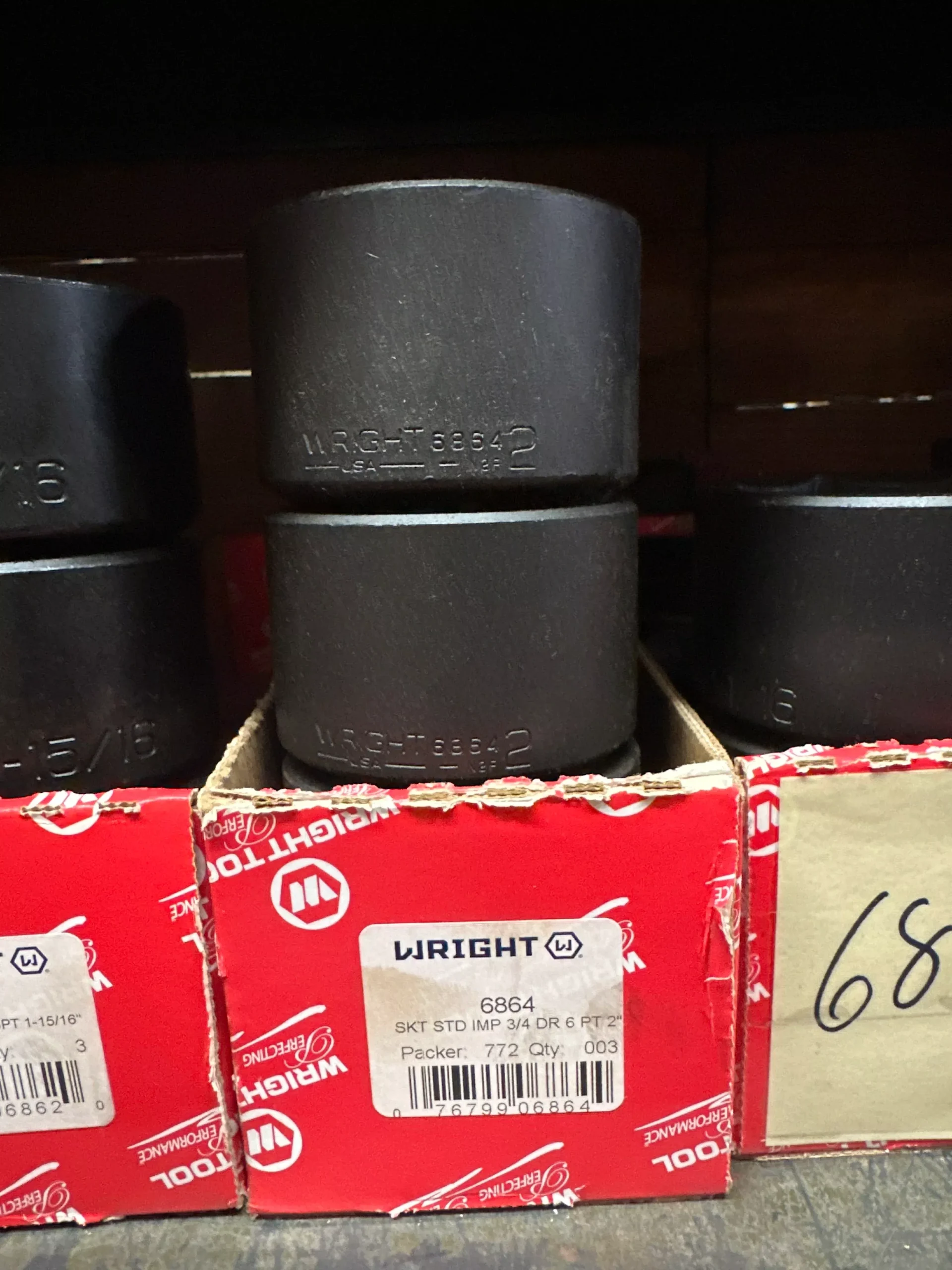 Wright 2″ 6 Point Standard Impact 3/4″ Dr. Socket #6864 (6864WR)