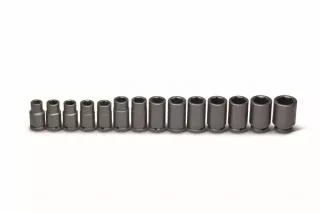 Wright Tool 3/4" Dr Deep Impact Socket Set, 6 Pt, 19mm - 41mm, 14 Pc