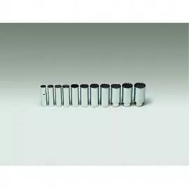 Wright Tool 402 Deep Socket Set, 1/2" Drive, 12-Point, 11-Piece